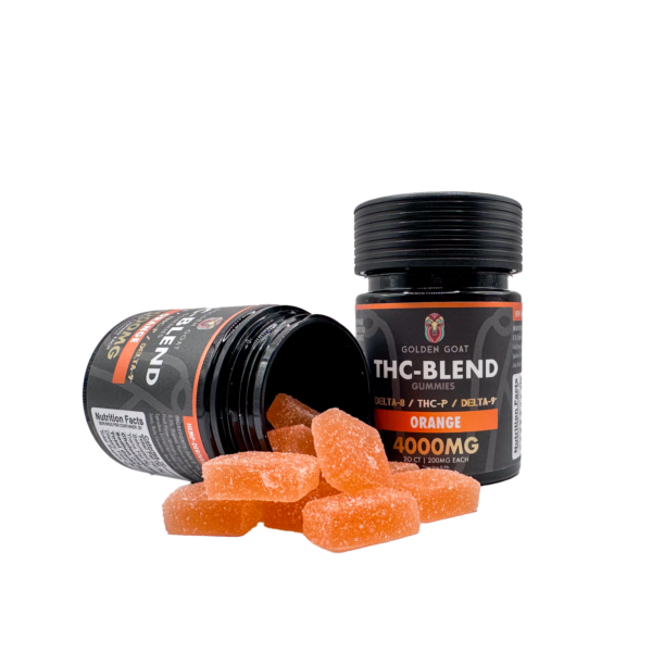 THC Blended 4000MG Infused Gummies Delta 8 / THC-P / Delta 9 – Orange