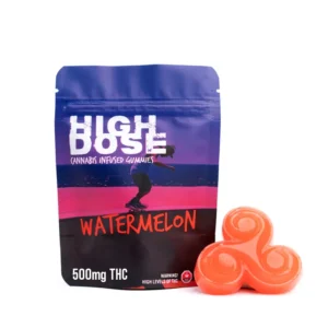500mg THC Gummies – High Dose Watermelon